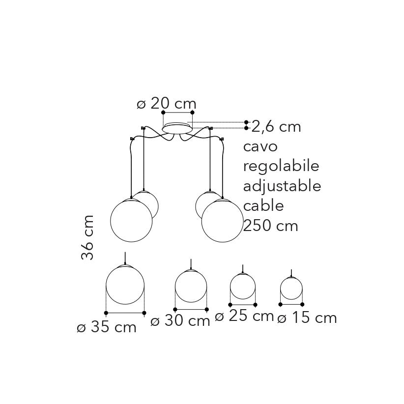 Lampadario a sospensione CITY (4XE27) - FT-FeelThe