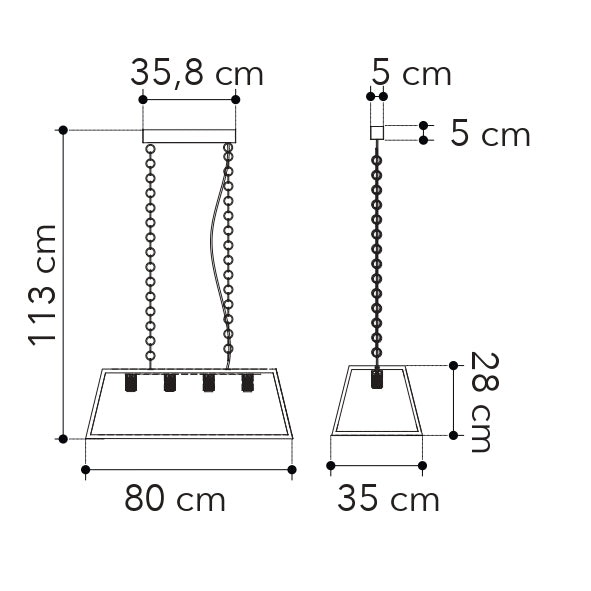 Lampadario a sospensione LEXINGTON - FT-FeelThe