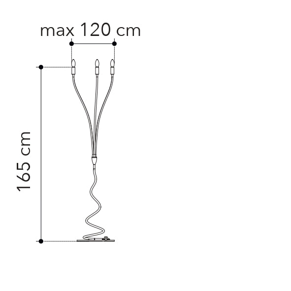 Piantana LOVER in metallo flessibile rivestito in silicone - FT-FeelThe