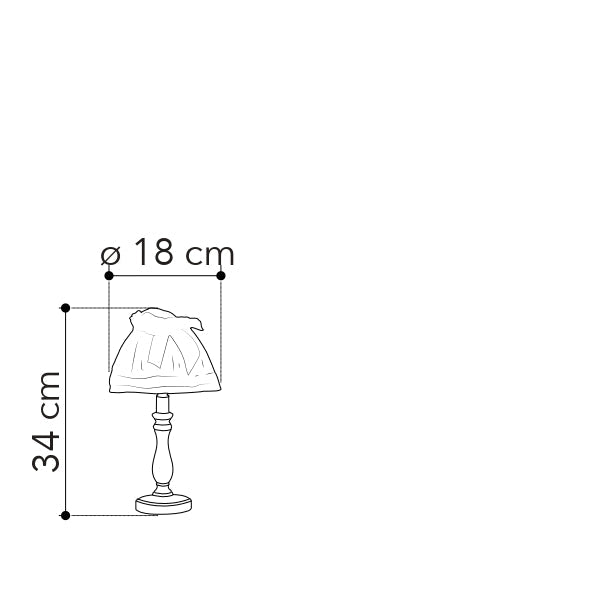 Lampada da tavolo LULLABY in legno naturale e paralume in tessuto - FT-FeelThe