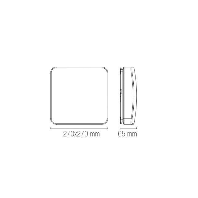 Plafoniera quadrata LED MOON con funzione CCT - FT-FeelThe