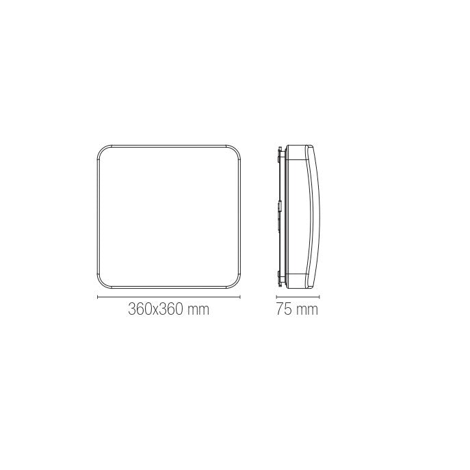 Plafoniera quadrata LED MOON con funzione CCT - FT-FeelThe