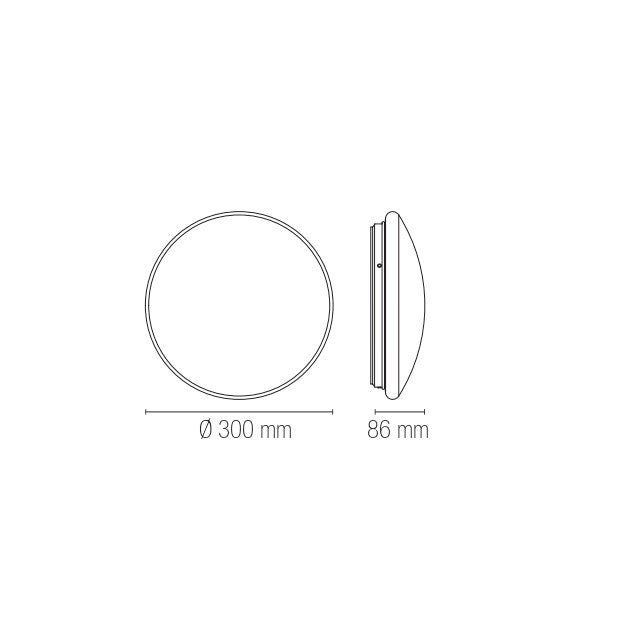 Plafoniera rotonda LED MOON con funzione CCT - FT-FeelThe