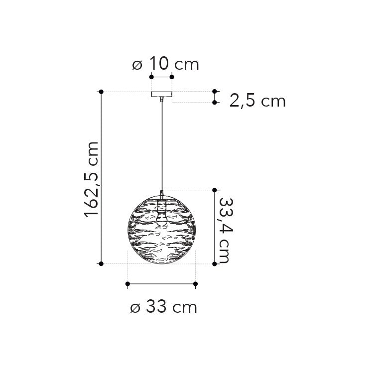 Lampadario a sospensione NEREIDE, disponibile in blu, champagne o trasparente - FT-FeelThe