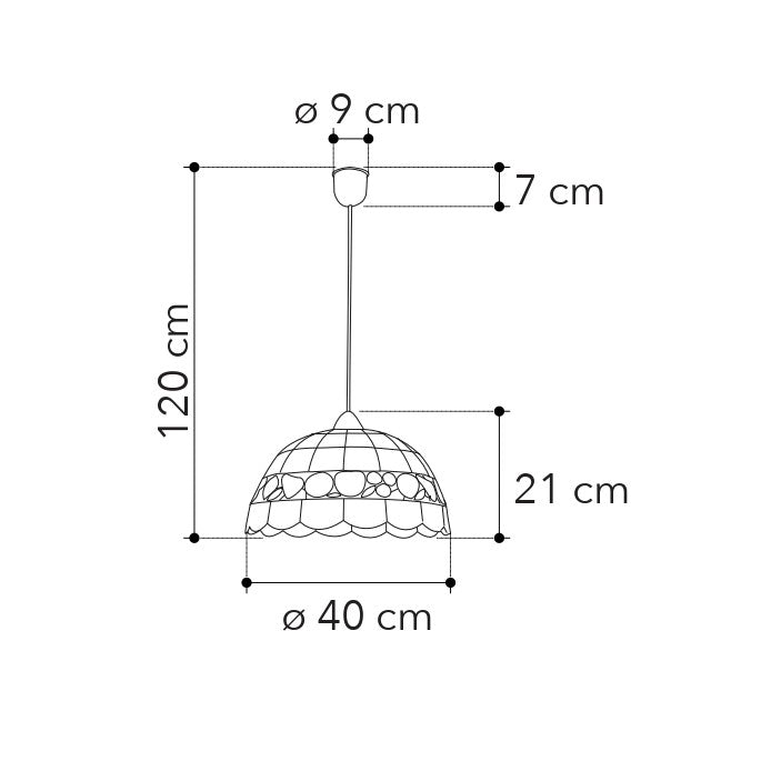 Lampadario a sospensione PAULA in madreperla - FT-FeelThe