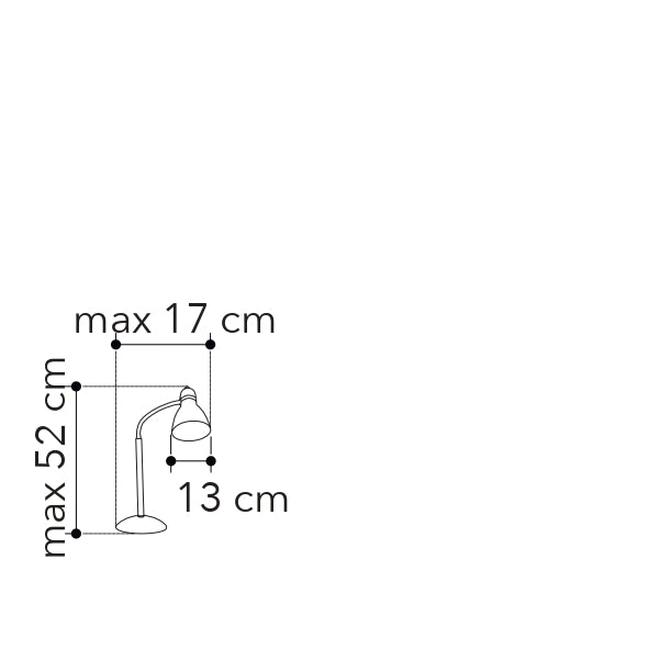 Lampada da tavolo PEOPLE in metallo con diffusore orientabile - FT-FeelThe