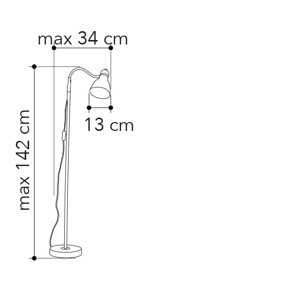 Piantana PEOPLE in metallo con diffusore orientabile - FT-FeelThe