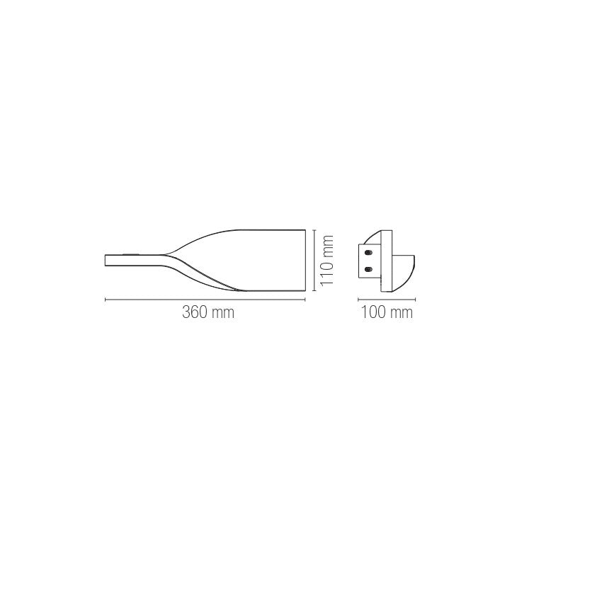 Applique PIROETTE verniciabile con mensola e luce biemissione - FT-FeelThe