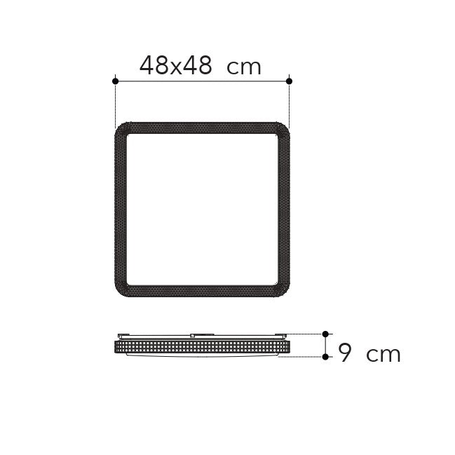 Plafoniera PIXEL quadrata con funzione Wi-Fi - FT-FeelThe