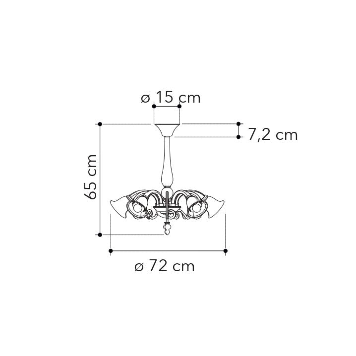 Lampadario a sospensione POSEIDON (5XE14) - FT-FeelThe