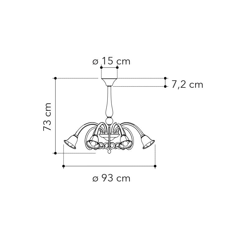 Lampadario a sospensione POSEIDON (8XE14) - FT-FeelThe