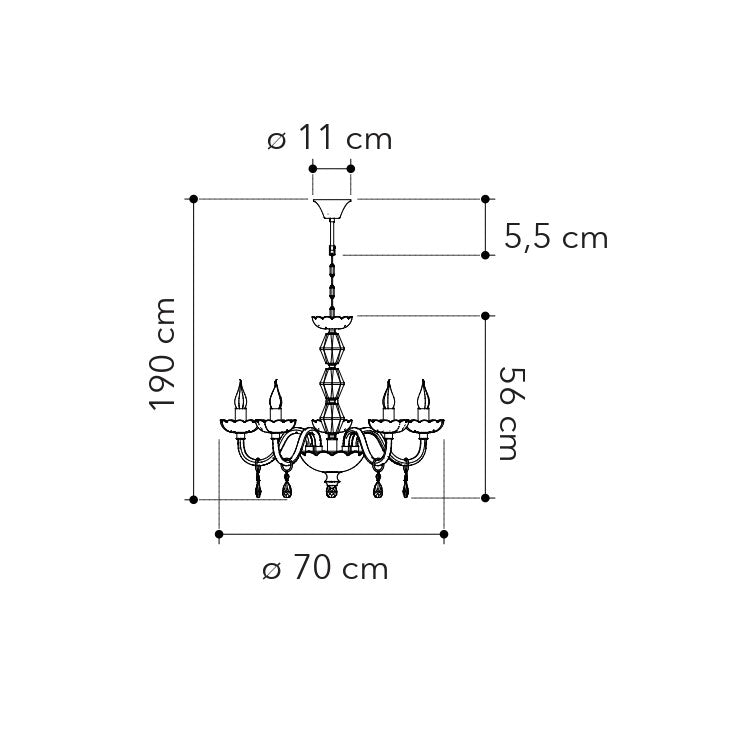 Lampadario a sospensione RIFLESSO - FT-FeelThe
