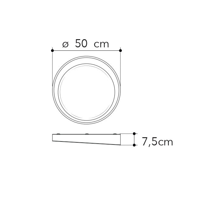 Plafoniera LED ROSWELL con interruttore CCT - FT-FeelThe