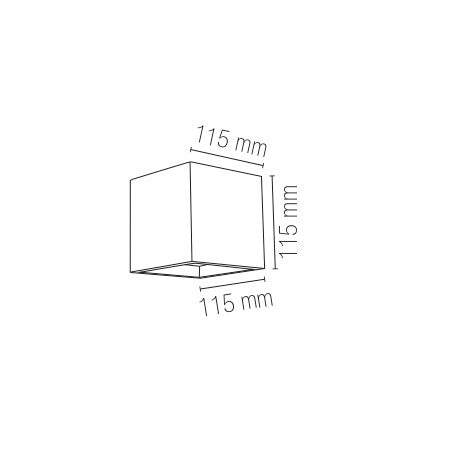 Applique RUBIK in cemento naturale e luce biemissione - FT-FeelThe