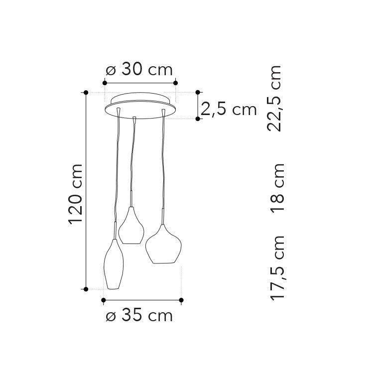 Lampadario a sospensione SKYLINE - FT-FeelThe