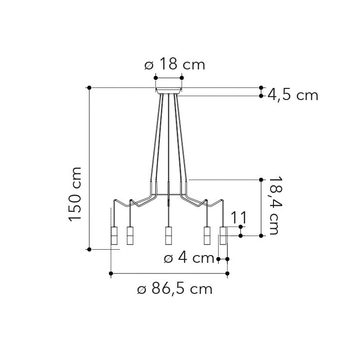 Lampadario a sospensione SPIDER - FT-FeelThe