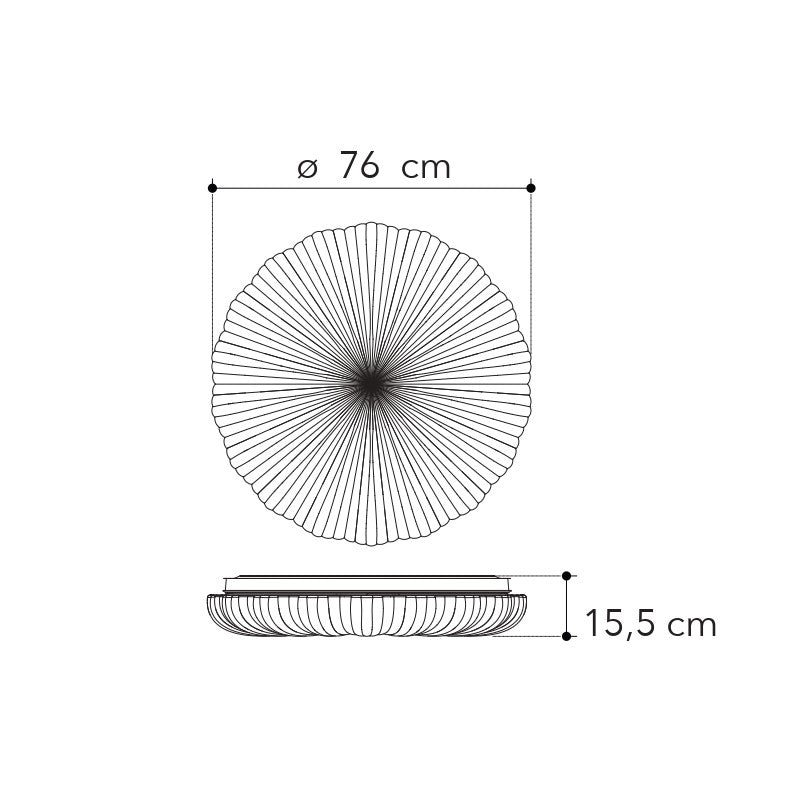 Plafoniera LED SPRING, CCT, controllo con Wi-Fi o telecomando - FT-FeelThe
