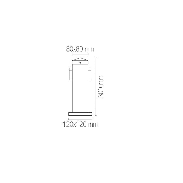 Torretta energetica da giardino STATION con due prese - FT-FeelThe