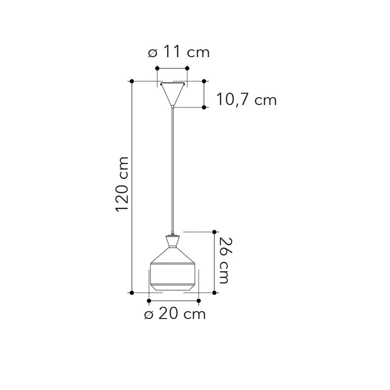 Lampadario a sospensione SUGAR 26 cm. - FT-FeelThe