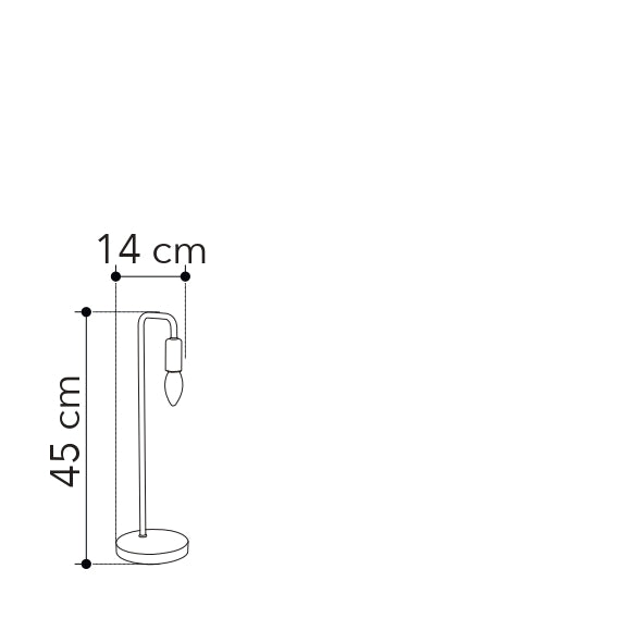 Lampada da tavolo SUSHI in metallo con base in legno naturale - FT-FeelThe