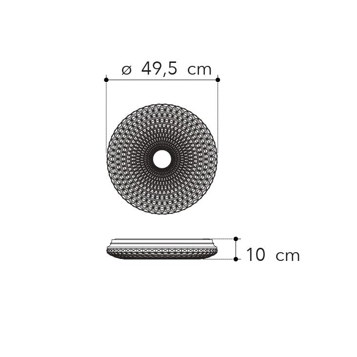 Plafoniera LED UNIKA, con interruttore CCT+ telecomando e funzione WI-FI - FT-FeelThe