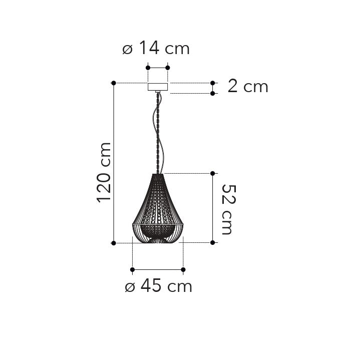 Lampadario a sospensione VIENNA, 4 luci - FT-FeelThe