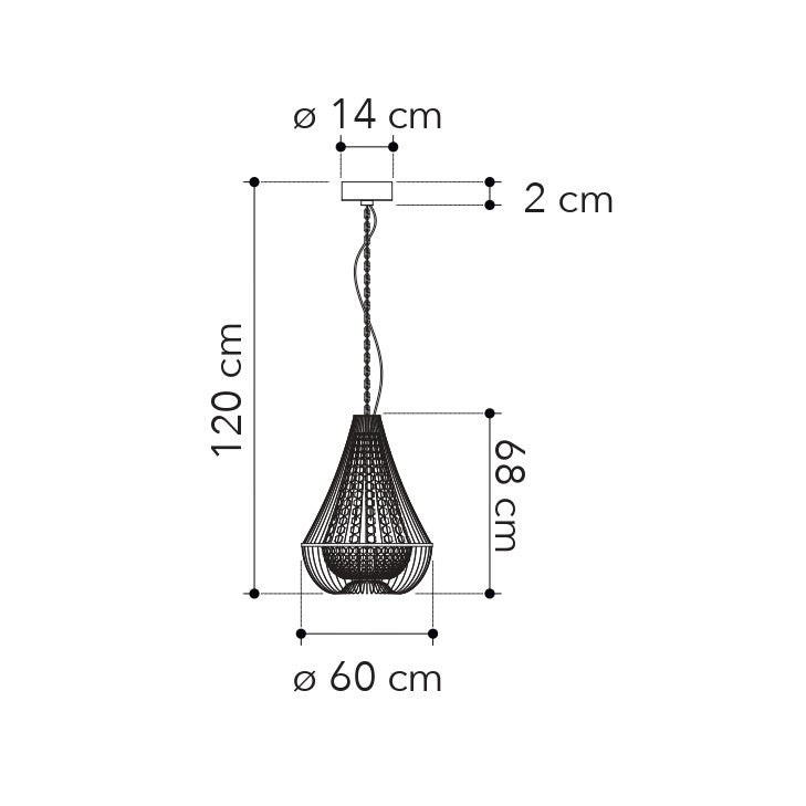 Lampadario a sospensione VIENNA, 6 luci - FT-FeelThe