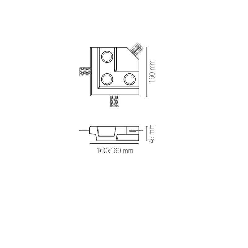 Componente angolare per sistema ad incasso SKILIFT - FT-FeelThe