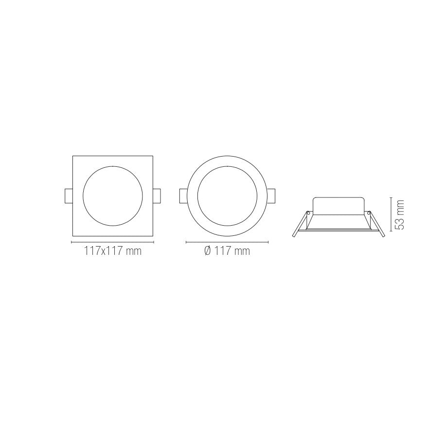 Incasso LED SNIPER, con interruttore CCT per il cambio temperatura colore - FT-FeelThe