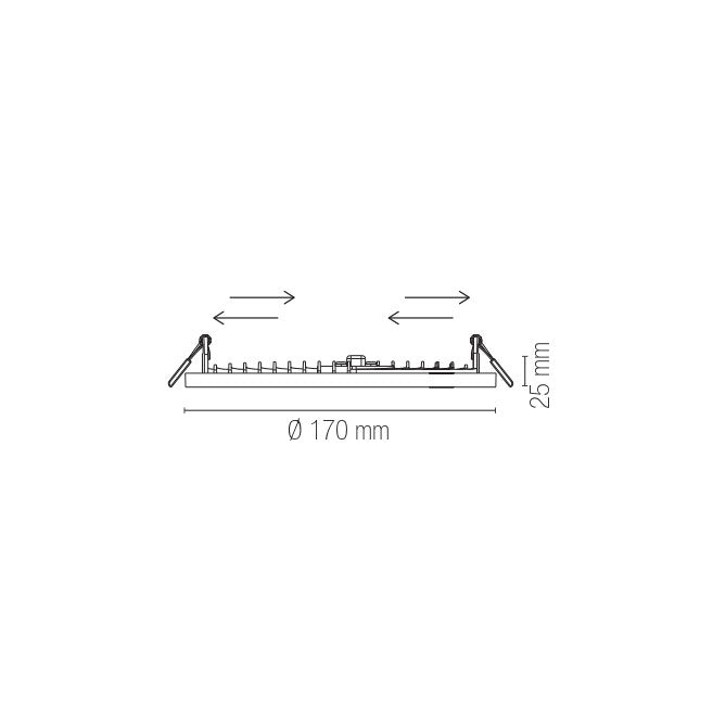 Incasso LED TOTAL con interruttore CCT per il cambio temperatura colore - FT-FeelThe