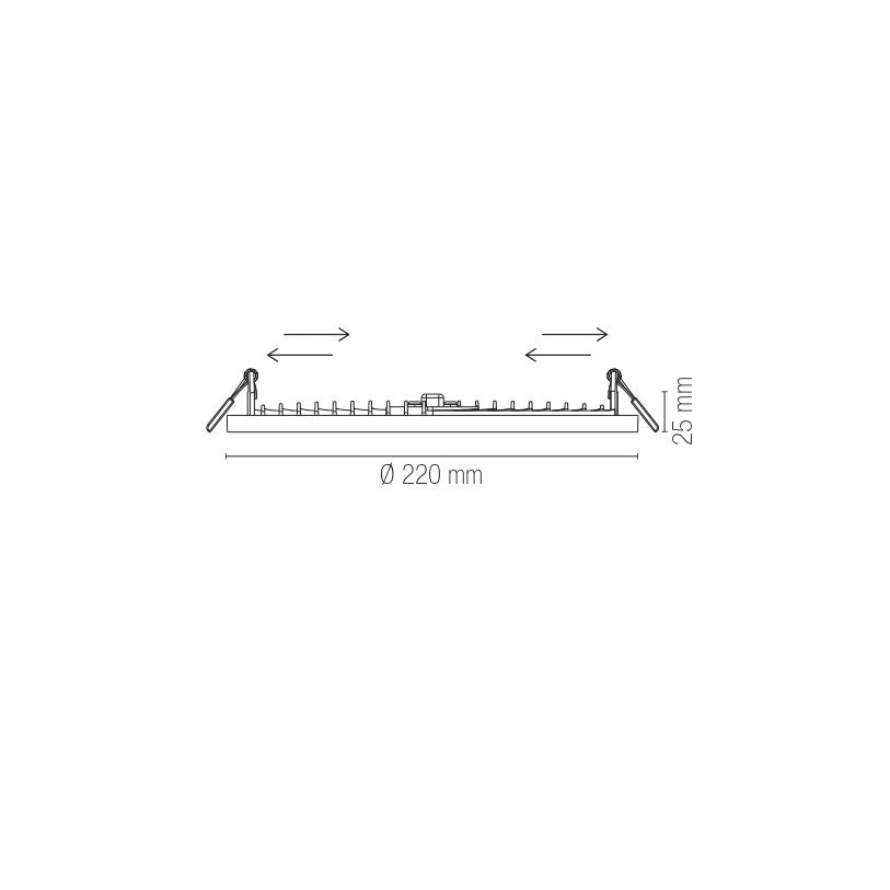 Incasso LED TOTAL con interruttore CCT per il cambio temperatura colore - FT-FeelThe