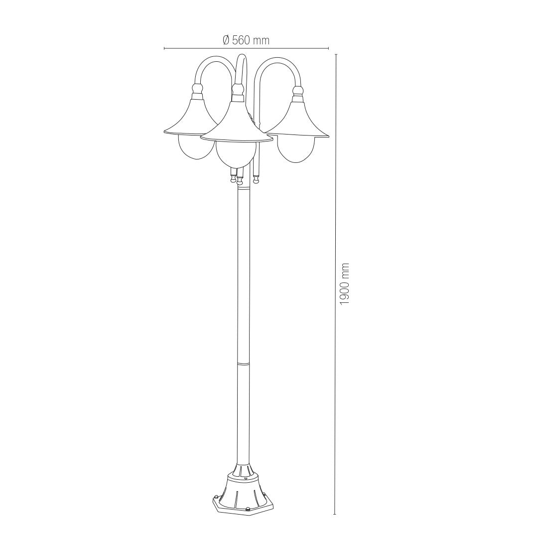 Palo per esterni PAVIA, tre diffusori - FT-FeelThe