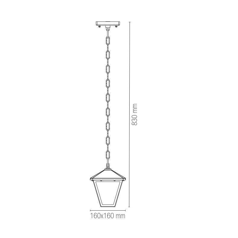 Lampadario lanterna PRISMA per esterni - FT-FeelThe