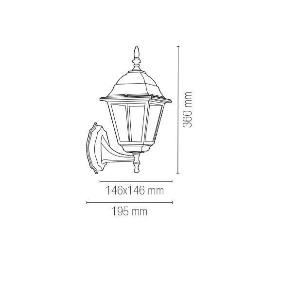 Applique lanterna per esterni ROMA - FT-FeelThe