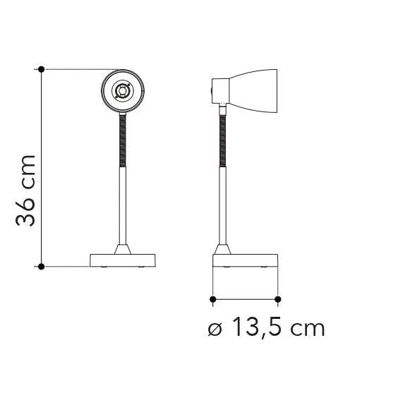 Lampada da tavolo ARKIMEDE rossa in metallo e plastica con diffusore orientabile - FT-FeelThe