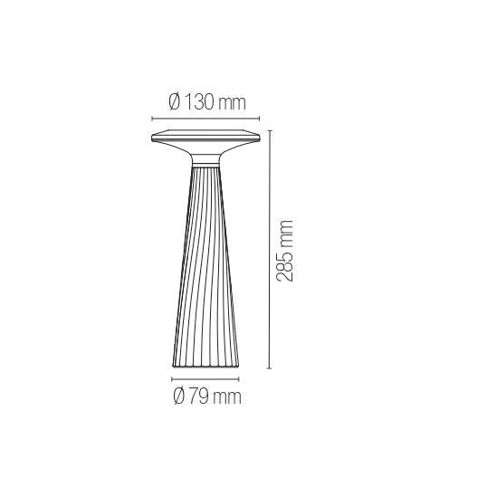 Lampada da tavolo LED BRIO ricaricabile e con touch dimmer - FT-FeelThe