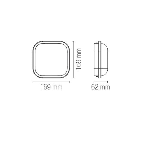 Applique LED EVER quadrata adatta per esterni - FT-FeelThe