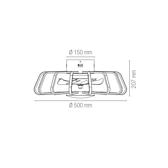 Plafoniera LED GRECALE 80W con ventilatore estate e inverno, CCT dimmerabile con funzione WIFI e telecomando incluso - FT-FeelThe