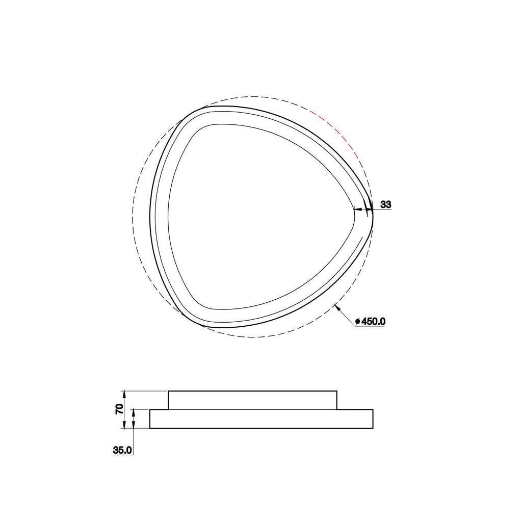 Plafoniera LED KLAPTON con funzione CCT per la personalizzazione della temperatura colore - FT-FeelThe