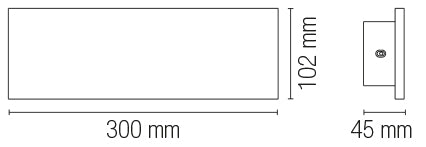 Applique LED PARKER per esterni, cemento bianco - FT-FeelThe