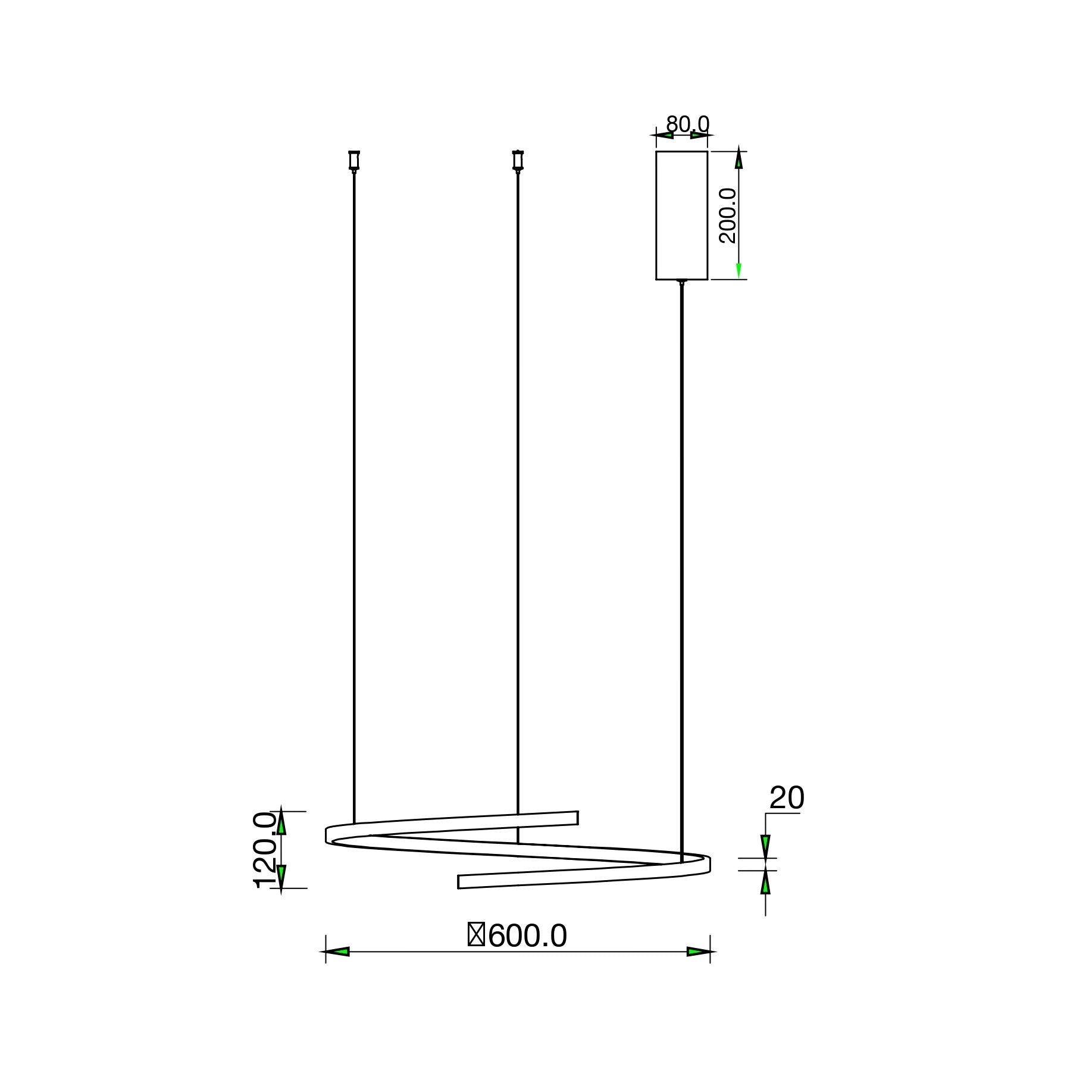 Sospensione LED MOMA con interruttore CCT per la personalizzazione della temperatura colore - FT-FeelThe