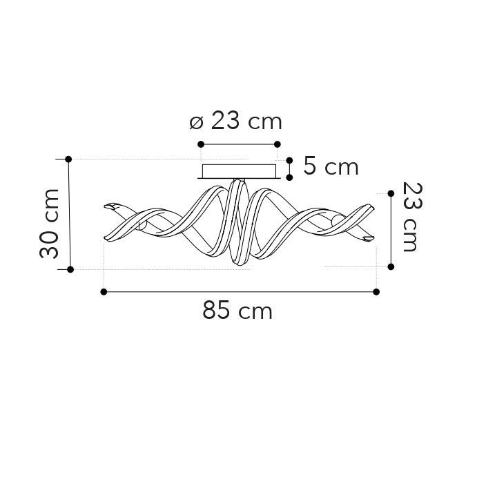 Plafoniera LED MYSTRAL con interruttore CCT - FT-FeelThe
