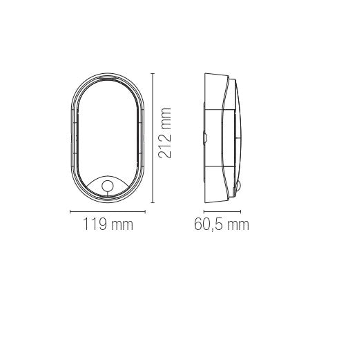 Plafoniera per esterni LED SENSITIVE, con sensore di movimento regolabile - FT-FeelThe