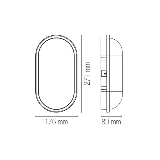 Applique per esterni LED SHELLY, forma ovale - FT-FeelThe