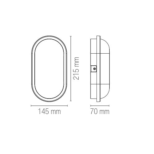 Applique per esterni LED SHELLY, forma ovale - FT-FeelThe