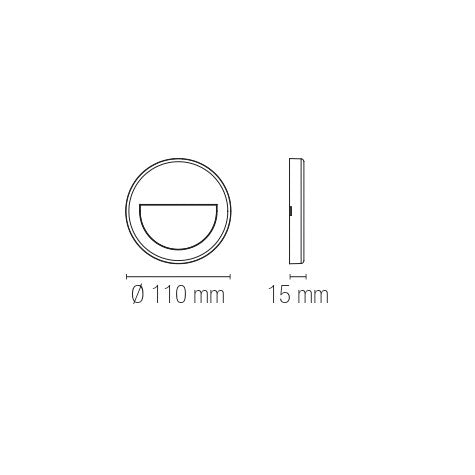 Applique segnapassi per esterni LED SMILE, compatibile con cassetta 502E - FT-FeelThe