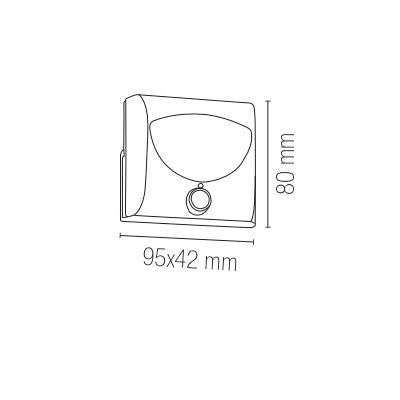 Lampada LED VISTA con sensore di movimento e fascio di luce orientabile - FT-FeelThe