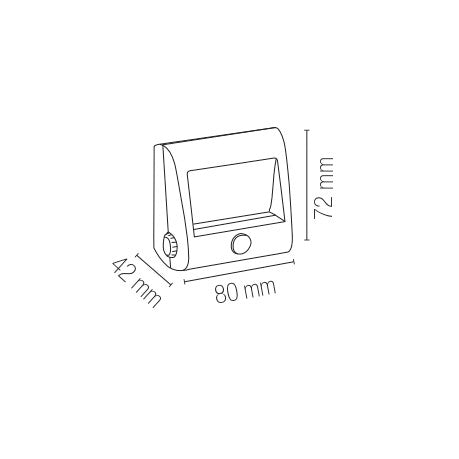 Lampada LED VISTA con sensore di movimento e fascio di luce orientabile - FT-FeelThe