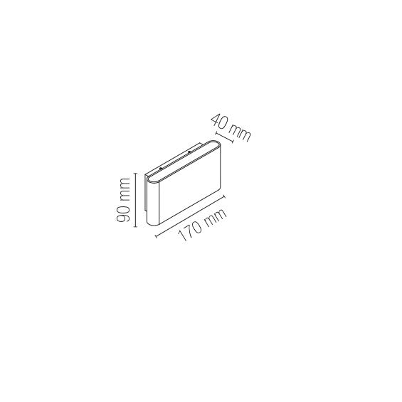 Applique per esterni GAMMA, luce doppia emissione - FT-FeelThe