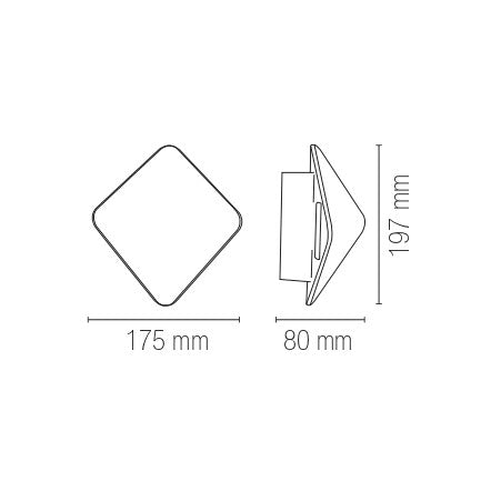 Applique LED KITE in alluminio laccato - FT-FeelThe